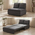 Mjkone Convertible Sofa Bed Queen Size,Linen Pull Out Sofa Bed with Cushions&Throw Pillows,Revesible Sleeper Couch for Apartment/Small Spaces