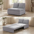 Mjkone Convertible Sofa Bed Queen Size,Linen Pull Out Sofa Bed with Cushions&Throw Pillows,Revesible Sleeper Couch for Apartment/Small Spaces