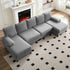 Mjkone U-Shaped Sectional Sofa, 4 Seater Sectional Couch with Chaise, Modular Sleeper Sectionals for Living Room-