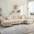 Mjkone U-Shaped Sectional Sofa, 4 Seater Sectional Couch with Chaise, Modular Sleeper Sectionals for Living Room-