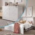 Puremind Queen Size Murphy Bed with Mattress, Murphy Cube Cabinet Bed with USB Charging Station and Large Storage Drawer, Murphy Chest Bed for Small Guest Room/Home/Office,