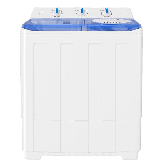 TABU Portable Washing Machine,17.6lbs Compact Twin Tub Washer & Dryer with Drain Pump,Blue