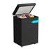 TABU 3.5 Cu ft Chest Freezer,Deep Freezer with Top Open Door and Removable Storage Basket, (Black)