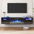 TABU 70" Floating Fireplace TV Stand with 36" Electric Fireplace,Wall Mounted TV Stand with Fireplace for TVs up to 90",White