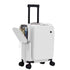 TABU Carry On Luggage with Side Bag, Front Opening Suitcase with Cup Holder & Phone Mount, USB & Type-C Port, TSA Lock, Phone Mount, Purple