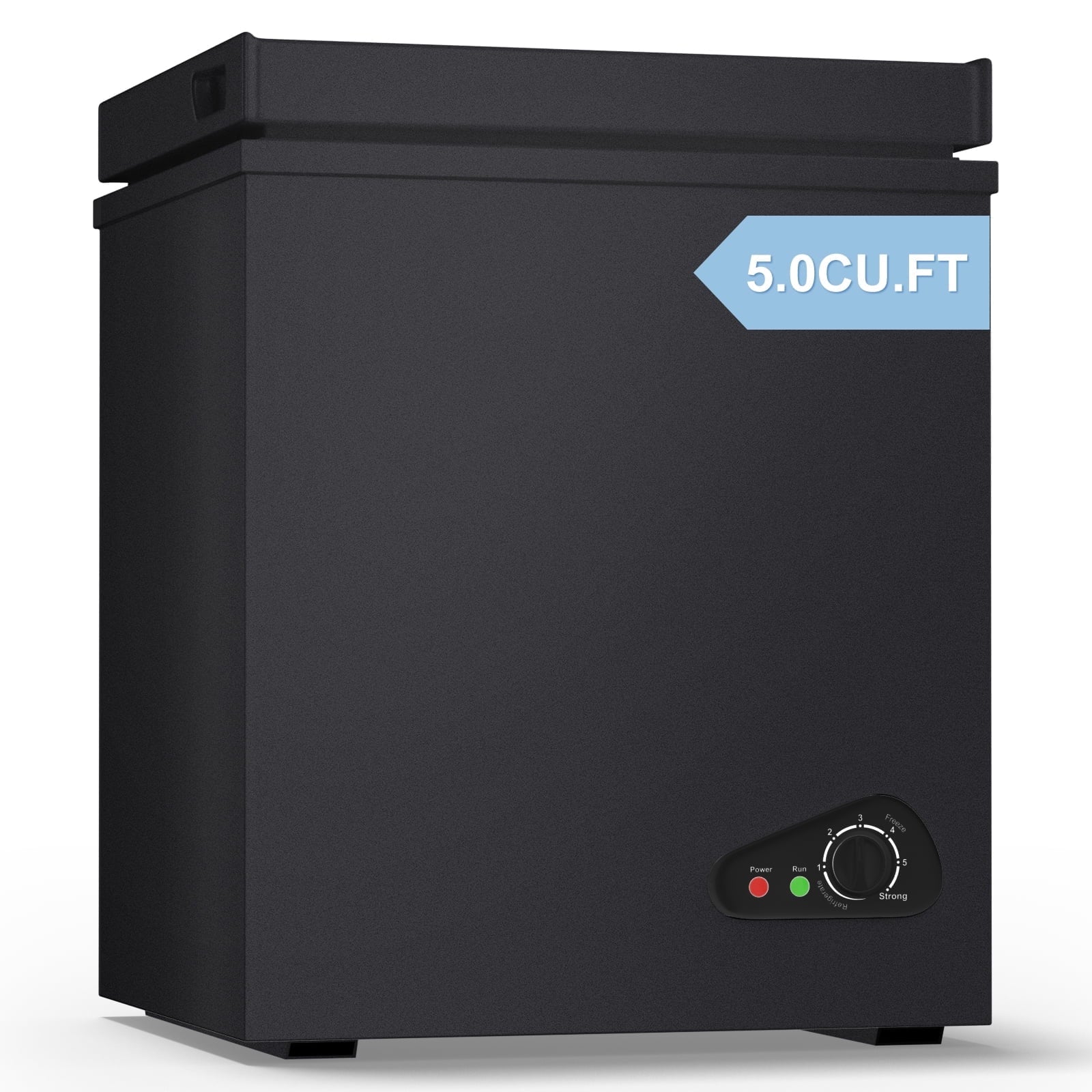 TABU Chest Freezer,3.5 Cu ft Deep Freezer,Garage Ready,Top Open Door,Black