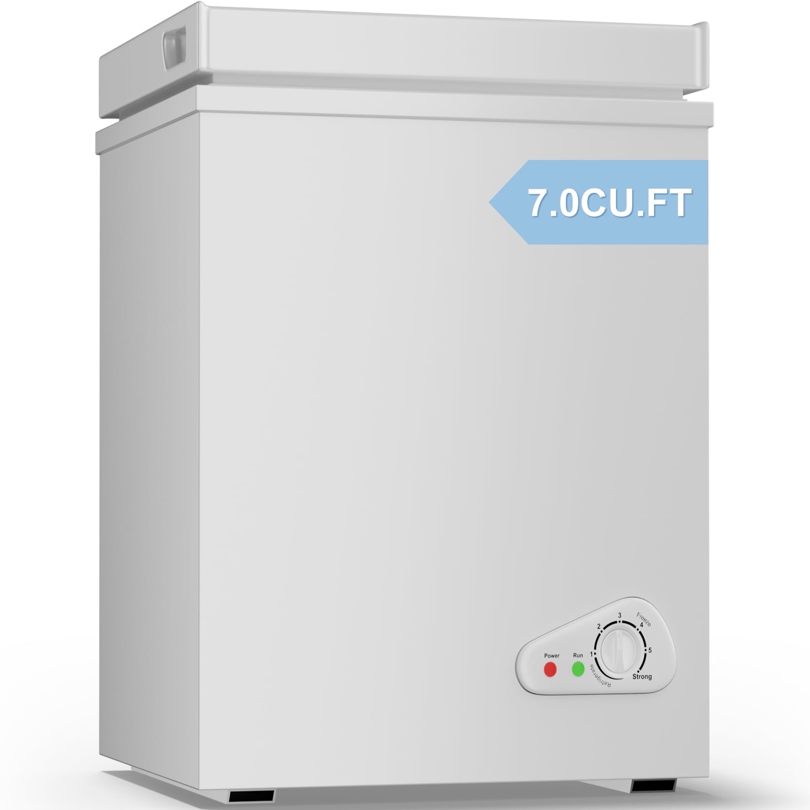 TABU Chest Freezer,3.5 Cu ft Deep Freezer,Garage Ready,Top Open Door,Black