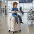 TABU 20" Ride on Luggage with Seat for Kids, Kids Luggage with Wheels & TSA Lock for Travel,Pink