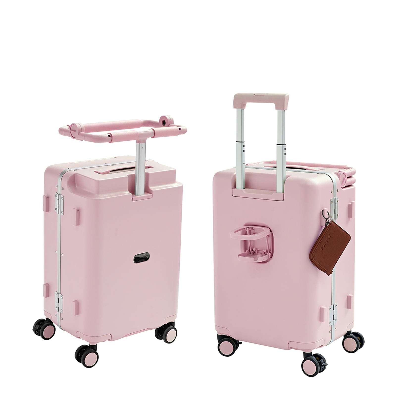 TABU 20" Ride on Luggage with Seat for Kids, Kids Luggage with Wheels & TSA Lock for Travel,Pink