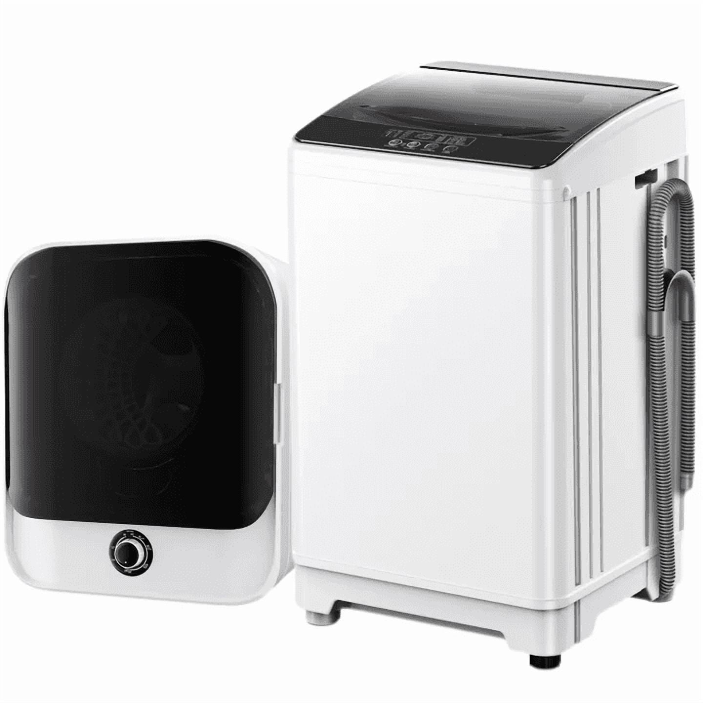 TABU Washer and Dryer Set, 19LBS Full Automatic Washing Machine & 13LBS Compact Dryer (Gray&White)