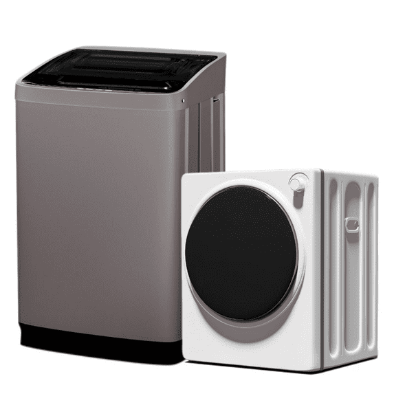 TABU Washer and Dryer Set, 17.6LBS Full Automatic Washing Machine & 8.8LBS Portable Dryer (Gray&White)