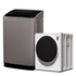 TABU Washer and Dryer Set, 17.6LBS Full Automatic Washing Machine & 8.8LBS Portable Dryer (Gray&White)