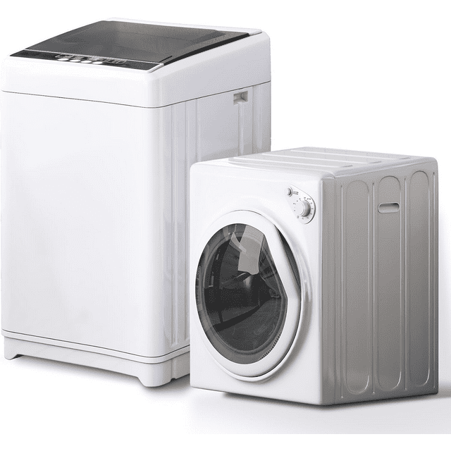 CECER Washer and Dryer Set, 17.6lbs Full-Automatic Washing Machine and 13lbs Portable Dryer