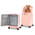 TABU 20" Ride on Luggage with Seat for Kids, Kids Luggage with Wheels & TSA Lock for Travel,Pink