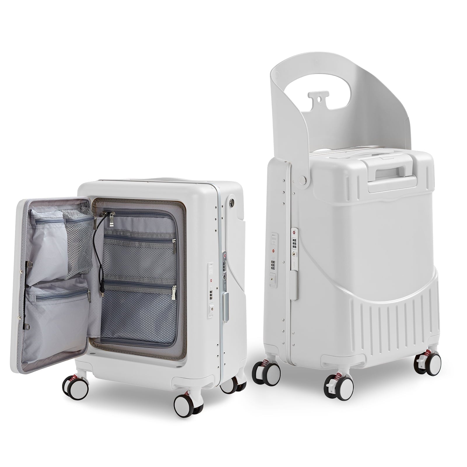 TABU 20" Ride on Luggage with Seat for Kids, Kids Luggage with Wheels & TSA Lock for Travel,Pink