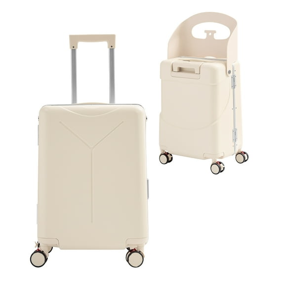 TABU 20" Ride on Luggage with Seat for Kids, Kids Luggage with Wheels & TSA Lock for Travel,Pink