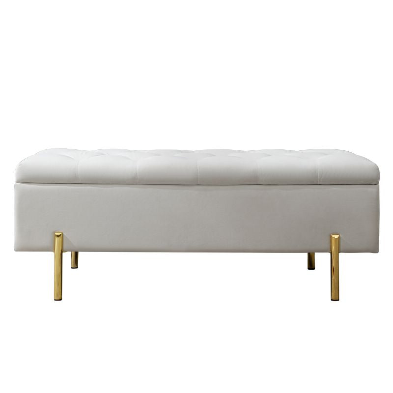 Cecer Velvet Bed Bench with Storage Space