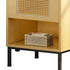 Cecer Natural Rattan Nightstand with Storage