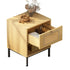 Cecer Natural Rattan Nightstand with Storage