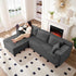 ZAFLY 106" Cloud Sectional Couch with Chaise, No Assembly Required L Shaped Sleeper Sofa, Oversized Deep Seat Modular Couches and Sofas for Living Room