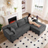 ZAFLY 106" Cloud Sectional Couch with Chaise, No Assembly Required L Shaped Sleeper Sofa, Oversized Deep Seat Modular Couches and Sofas for Living Room