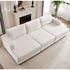 ZAFLY 120” Oversized Sectional sofa, Deep Seat Couch with Wider Armrests, Corduroy Sleeper Sofa for Living Room