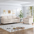 ZAFLY 3 Piece Living Room Sofa Set, 3 Seat Sofa + Loveseat + Armchair, Couches Sets with Solid Wood Frame for Living Room - Dark Gray