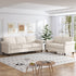 ZAFLY 3 Piece Living Room Sofa Set, 3 Seat Sofa + Loveseat + Armchair, Couches Sets with Solid Wood Frame for Living Room - Dark Gray