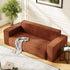ZAFLY 78" Deep Seat Couch No Assembly Required, Corduroy Oversized Couches and Sofas for Living Room/Apartment - Orange
