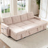 ZAFLY Sectional Sleeper Sofa Bed, 4 Seat Pull Out Couch with Storage, Modern Convertible U Shaped Sofas for Living Room