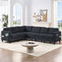 ZAFLY L-Shaped Couch, Sectional Corner Couches and Sofas with Linen Fabric for Living Room
