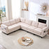 ZAFLY L-Shaped Couch, Sectional Corner Couches and Sofas with Linen Fabric for Living Room