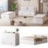 ZAFLY Murphy Bed Queen with Mattress, Convertible Cabinet Bed with Large Drawers, Cabinet Chest Bed for Bedroom/Apartment