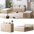 ZAFLY Murphy Bed Queen with Mattress, Convertible Cabinet Bed with Large Drawers, Cabinet Chest Bed for Bedroom/Apartment