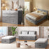 ZAFLY Murphy Bed Queen with Mattress, Convertible Cabinet Bed with Large Drawers, Cabinet Chest Bed for Bedroom/Apartment