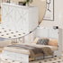 ZAFLY Murphy Bed with Trifold Foam Mattress, Cabinet Bed with Charging Station, Queen Size Cabinet Chest Bed with Large Drawers for Living Room/Bedroom
