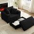 ZAFLY Oversized Accent Chair with Storage Ottoman, Single Sleeper Sofa Armchair, Lounge Sofa Bed for Living Room,