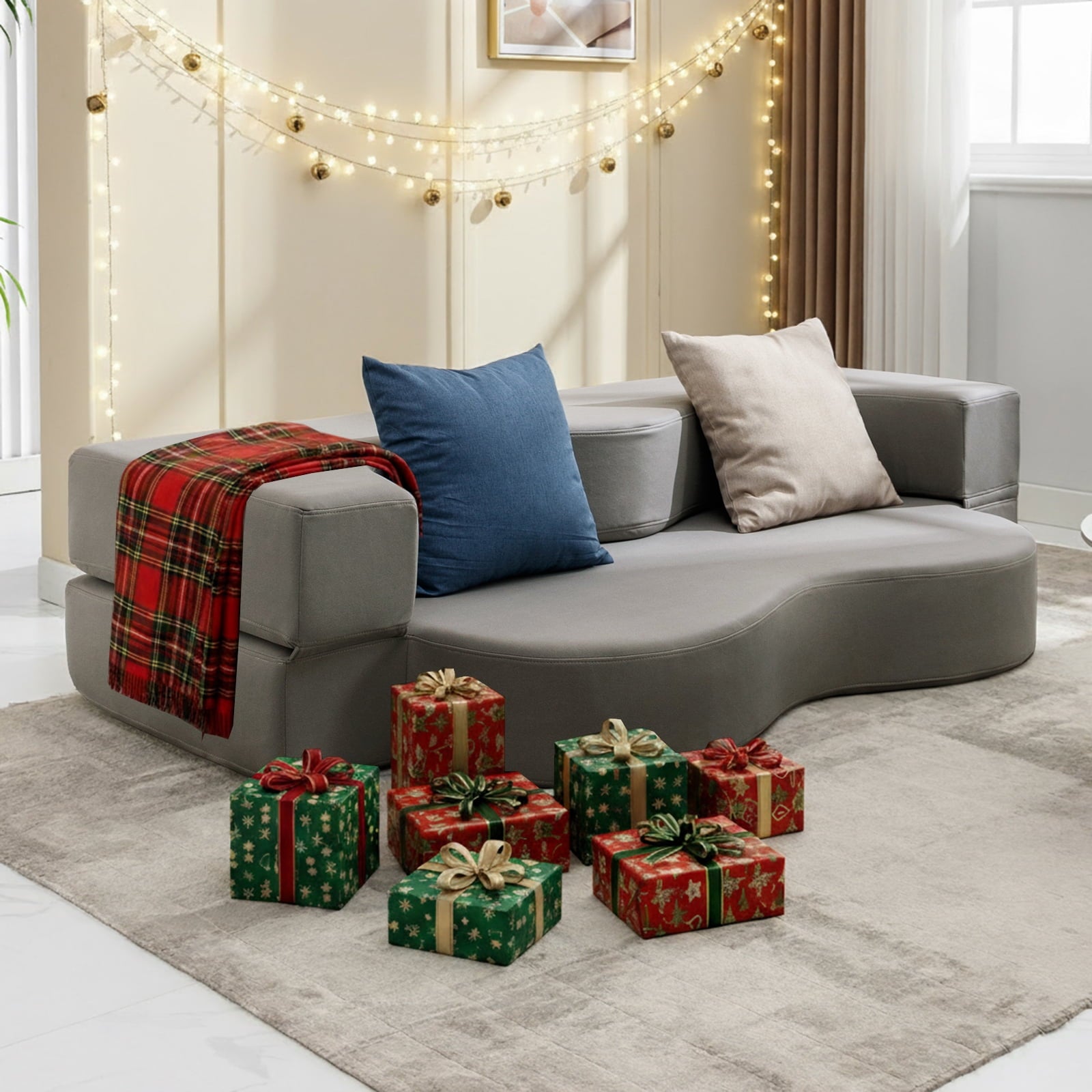 ZAFLY Full Size Convertible Futon Sofa Bed, Floor Sofa Bed Foldable, Foam Folding Mattress Sleeper, Floor Couch Lounge Sleeper Bed for Living Room/Bedroom,