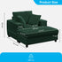 Mjkone Oversized Accent Chair with Ottoman for Living Room, Single Indoor Lounge Sofa Armchair with Storage Armrests,
