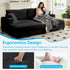 Mjkone 85’’ Loveseat Sectional Sofa with 2 Ottoman,Corduroy Deep Seat Couch with Storage Armrests Living Room Furniture,