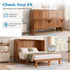 Mjkone Murphy Bed Full with Desk,Space-Saving Cabinet Bed with Desk and Shelves,Multifunctional Murphy Bed with Mattress