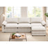 Cecer Large Sectional Sofa, 117'' L-Shaped Sofa with Ottoman, Oversize Modular Sofa for Living Room