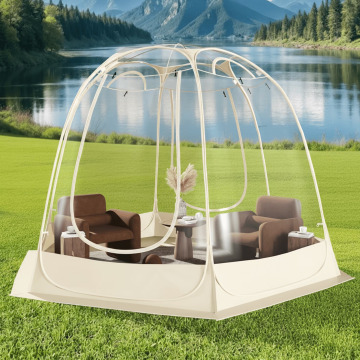 TABU Pop Up Bubble Tent, Sports Tent for 4-5 People, Portable Weatherproof Clear Tent, 6 x 6 ft