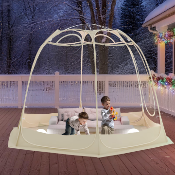 TABU Pop Up Bubble Tent, Sports Tent for 4-5 People, Portable Weatherproof Clear Tent, 6 x 6 ft