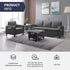 ZAFLY Convertible Sectional Sofa Set,3-Seat L Shape Sofa with Storage Ottoman and Armchair,Living Room Furniture Couch Set Sectional Couches Set for Living Room,Bedroom,Apartment