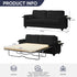 ZAFLY 83”Pull Out Sofa Bed, Corduroy Convertible Sofa Bed with Storage Shelf, Sleeper Sofa Queen Couch with Pull Out Bed
