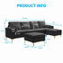 Cecer Convertible Sectional Sofa with Storage Ottomans, U-Shaped Modular Sofa with Extra Pillows, Storage Armrests and Cup Holders for Living Room