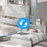 Puremind Queen Murphy Bed with Foam Mattress | Charging Station | Drawer, Foldable Cabinet Bed, Space-Saving Bed for Bedroom/Studio/Guest Room