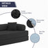 ZAFLY Convertible Sleeper Sofa Bed, Corduroy Boneless Couch with Removable Armrests, Floor Gaming Sofa for Living Room/Small Space
