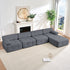 Puremind Oversized Modular Sectional Sofa, Velvet L Shaped Sofa Cloud Couch for Living Room/Apartment, No Assembly Required